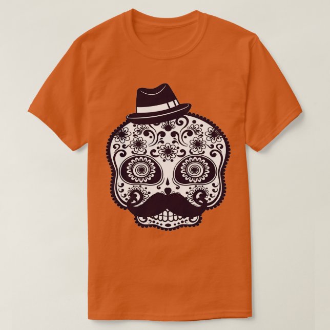 Camiseta Skull Mustache Classic TShirt (Diseño del anverso)