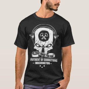 Camiseta Skull, Oficial Del Departamento Correccional De Wa