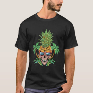 Camiseta Skull Pineapple Aloha Bebe Flores Hawaianas Haw