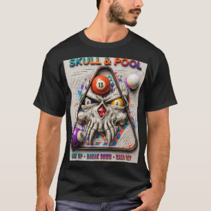 Camiseta Skull & Pool — Acomula Rompe Cobra en Efectivo