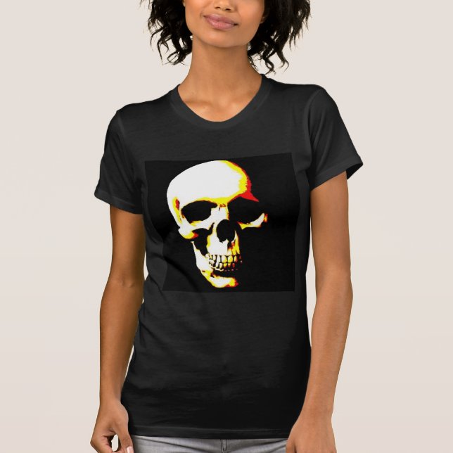 Camiseta Skull: Punk de rock de arte fantasmal (Anverso)