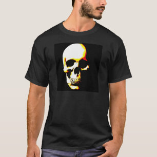 Camiseta Skull: Punk de rock de arte fantasmal