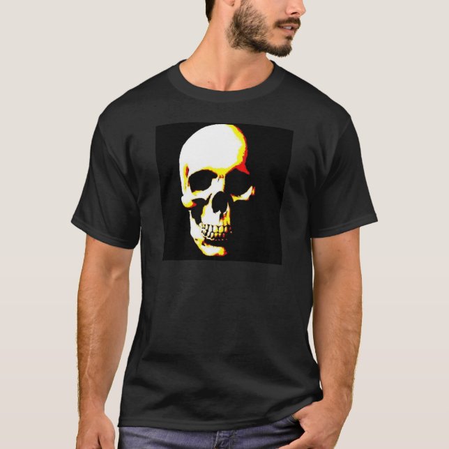 Camiseta Skull: Punk de rock de arte fantasmal (Anverso)