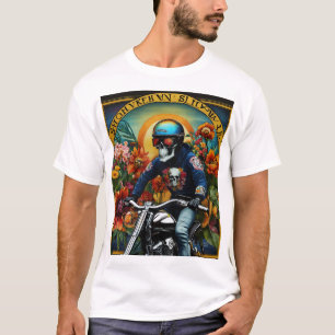 Camiseta "Skull Rider: Un Audaz Paseo A Través De Flores Vi
