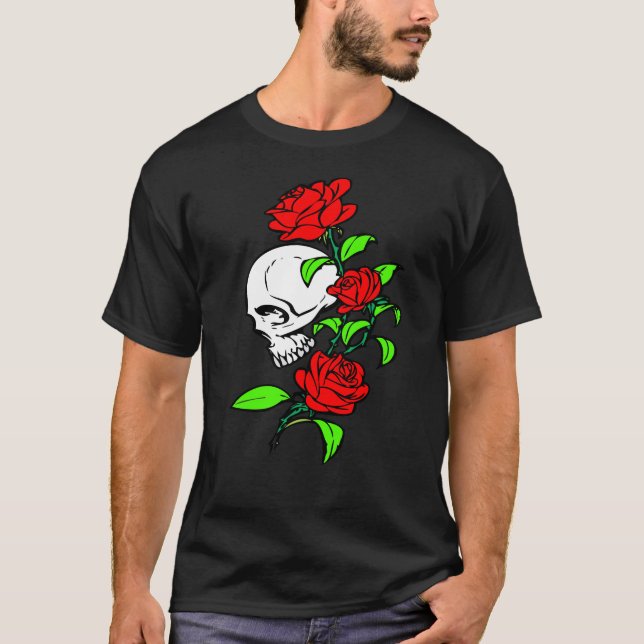 CAMISETA SKULL ROSE (Anverso)