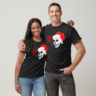 Camiseta Skull Santa Merry Xmas