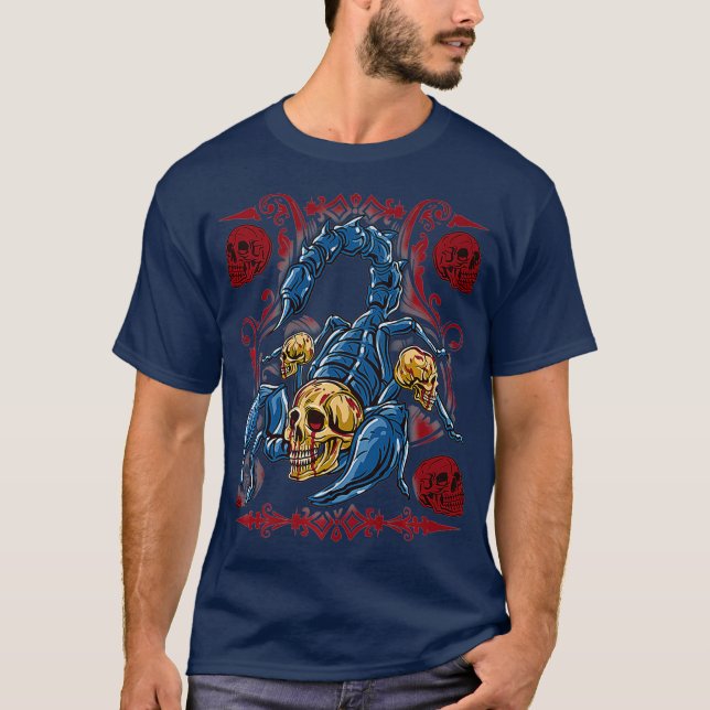 Camiseta Skull Scorpion Gótico Insectos Lover Premium (Anverso)