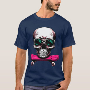 Camiseta Skull Skateboard - Skaters Skull T-Shirt