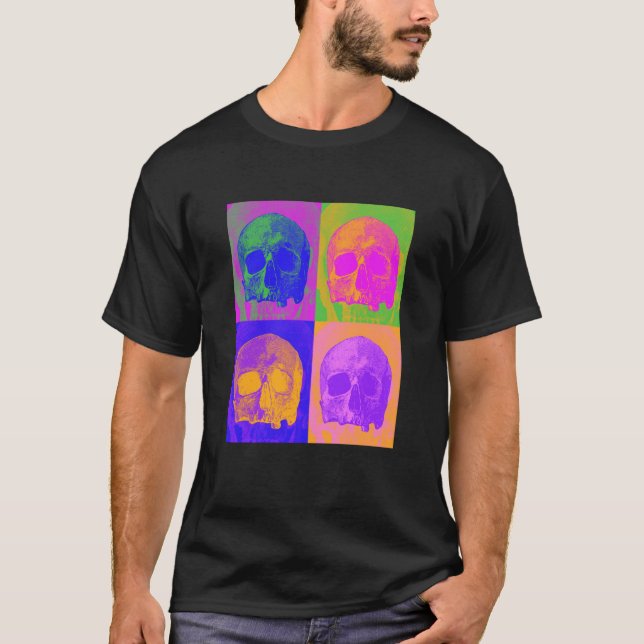 Camiseta Skull Skeleton Colorful Skulls Head Hall (Anverso)