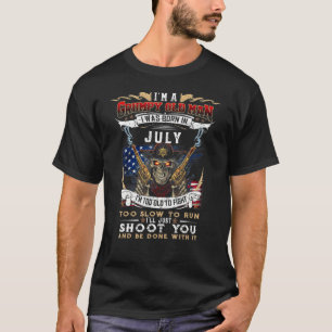 Camiseta Skull, soy un viejo gruñón que nací en julio.