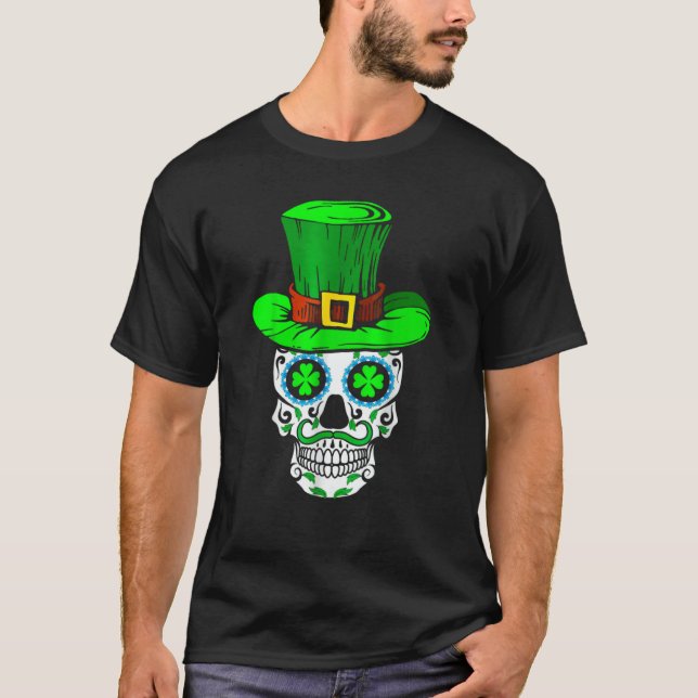 Camiseta Skull St Patricks Day Irish Saint Patricks Day of  (Anverso)