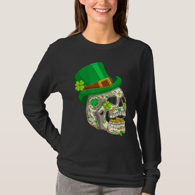 Camiseta Skull St Patricks Day Irish  Saint Patricks Day of (Anverso)