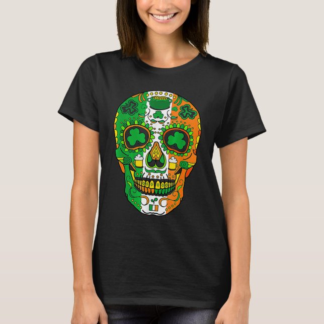 Camiseta Skull St Patricks Day Irish  Saint Patricks Day of (Anverso)