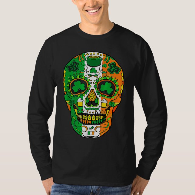 Camiseta Skull St Patricks Day Irish  Saint Patricks Day of (Anverso)