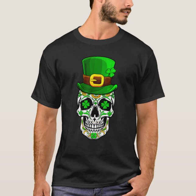 Camiseta Skull St Patricks Day Irish Saint Patricks Day of  (Anverso)