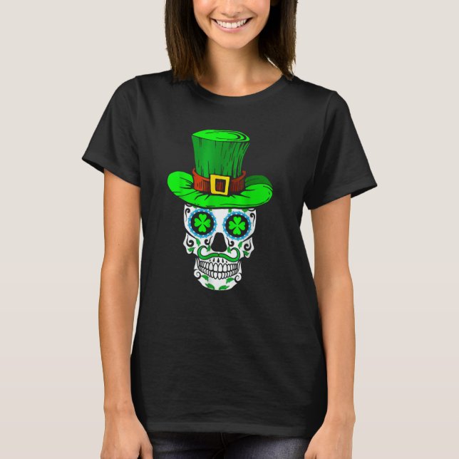 Camiseta Skull St Patricks Day Irish Saint Patricks Day of  (Anverso)