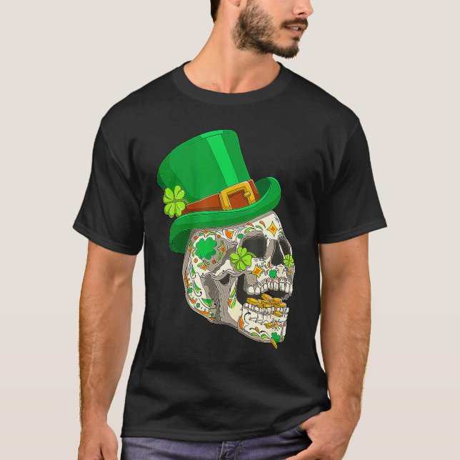 Camiseta Skull St Patricks Day Irish  Saint Patricks Day of (Anverso)