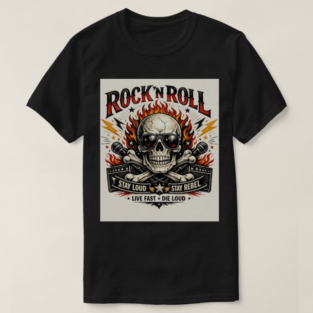 Camiseta Skull Star: The Ultimate Rock & Roll Graphic (Diseño del anverso)