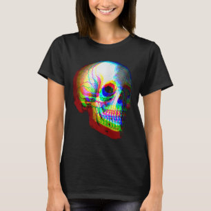 Camiseta Skull Trippy Vaporwave Halloween Techno Rave Edm M