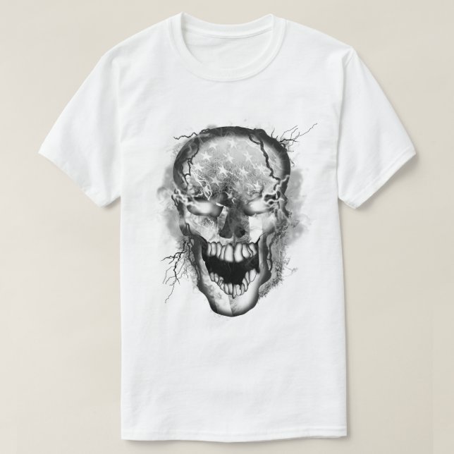 Camiseta Skull Warrior USA (Diseño del anverso)