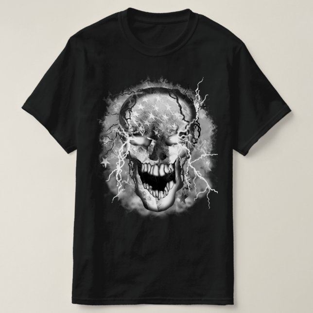 Camiseta Skull Warrior USA (Diseño del anverso)