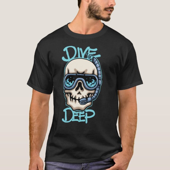Camiseta Skull with Dive Gear streetwear  (Anverso)