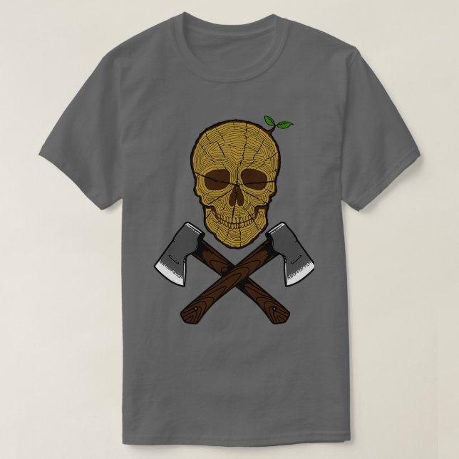 Camiseta Skull Wood (Diseño del anverso)