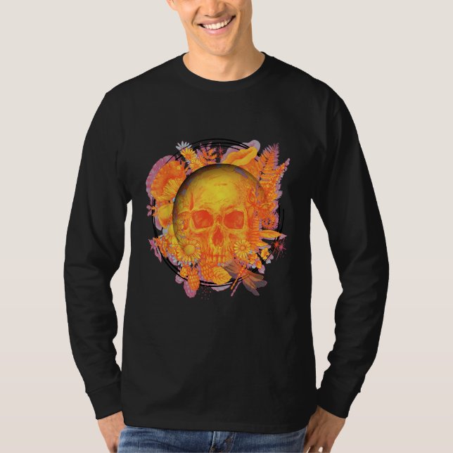 Camiseta Skulls and Blooms Rustic (Anverso)
