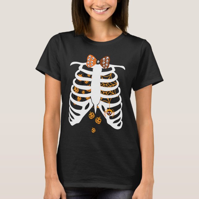 Camiseta Skulls Bow Tie Skeleton Xray Rib Cage  Kids Adults (Anverso)
