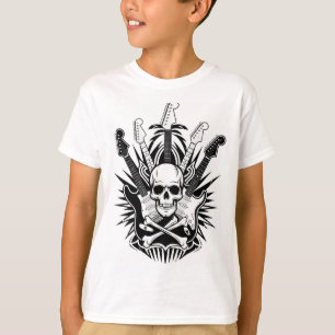Camiseta Skulls y el diseño de Guitars