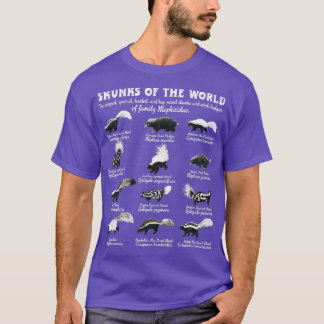 Camiseta Skunks De La Cola Del Suelo Mundial Mephitidae Wh