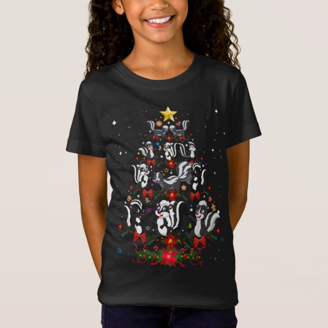 Camiseta Skunks Xmas Tree Gift Santa Hat Skunds Navidades (Anverso)