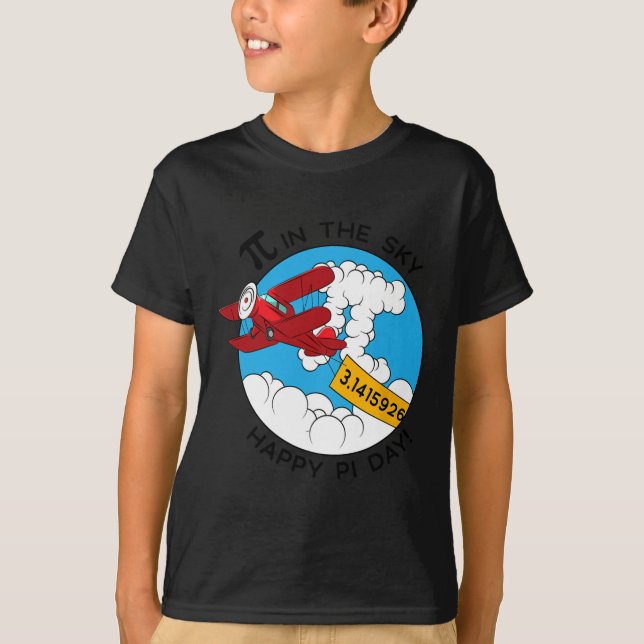 Camiseta Sky Airplane Funny Maths Nerthday Gift Pi Day (Anverso)