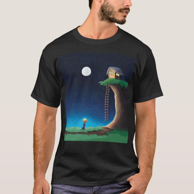 Camiseta Sky de la noche de la luna llena (Anverso)