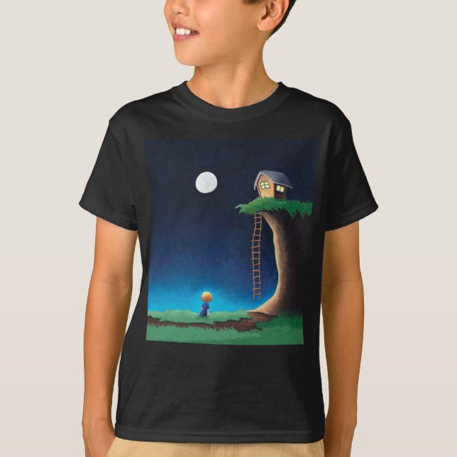 Camiseta Sky de la noche de la luna llena (Anverso)