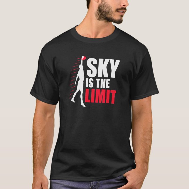 Camiseta Sky Es El Límite De Deportes De Frisbee Player (Anverso)