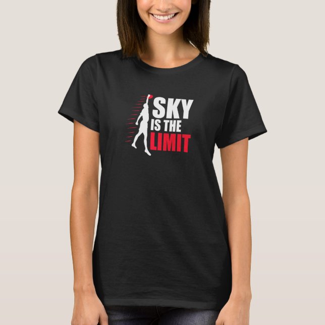 Camiseta Sky Es El Límite De Deportes De Frisbee Player (Anverso)