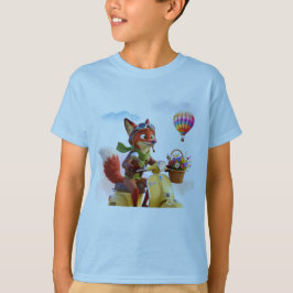 Camiseta "Sky Fox" Aviador al Amanecer Aventura de Animal C