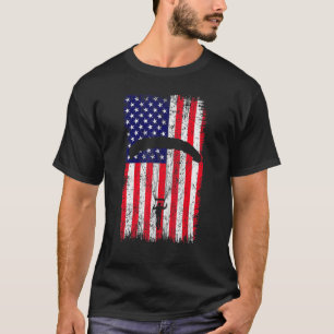 Camiseta Sky Paraglider Paramotor Parapente Bandera America