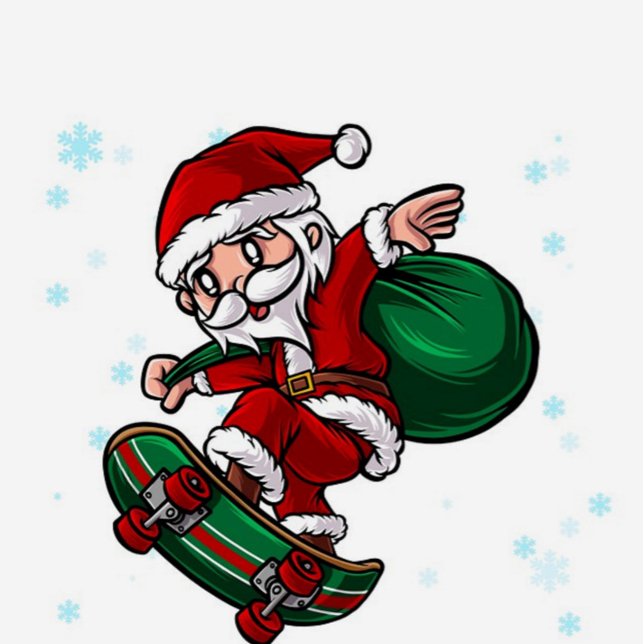 Camiseta Skyboard Santa (Santa Claus on Skateboard
 T-Shirts!)