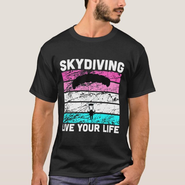Camiseta Skydive In Retro Colors Para Instructor d (Anverso)
