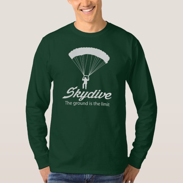 Camiseta Skydive la tierra es el límite (Anverso)