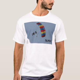 Camiseta skydive-paracaídas-nubes, SKYDIVE