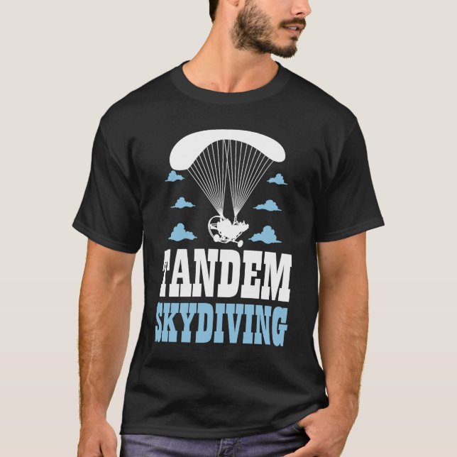 Camiseta Skydive Parachute Parachutist Skydiver Tandem Skyd (Anverso)