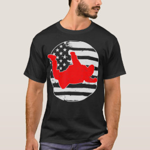 Camiseta Skydive Skydive Bandera Estadounidense 4 De Julio