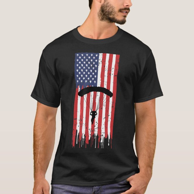 Camiseta Skydiver-American Skydiver Parachutist Skydive Pa (Anverso)
