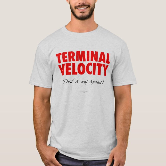 Camiseta Skydiver de la velocidad terminal (Anverso)