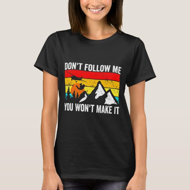 Camiseta Skydiver Dont Follow Me I Do Stud Things Skydivi  (Anverso)