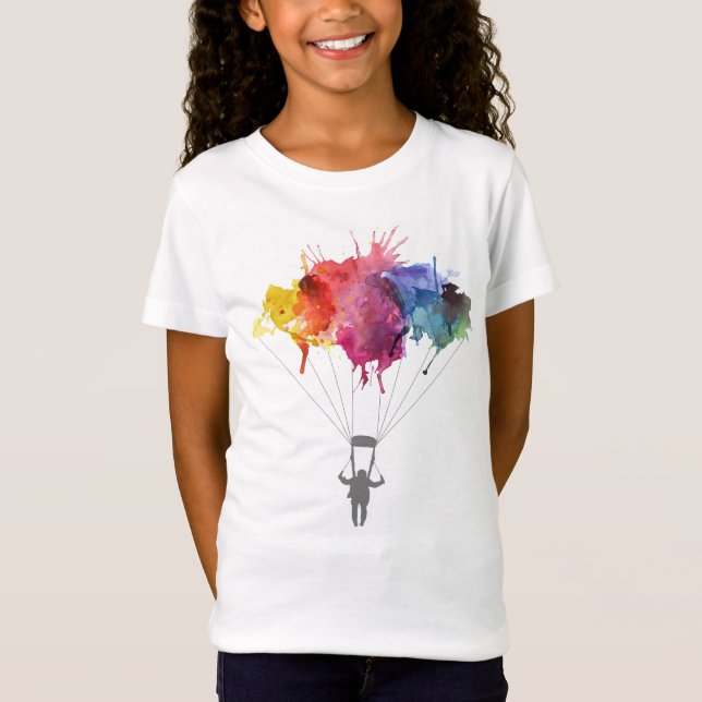 Camiseta Skydiver, paracaídas. Deporte de Skydiving. El (Anverso)
