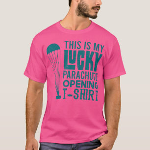 Camiseta Skydiver Shirny Gracioso Paracaídas Afortunado